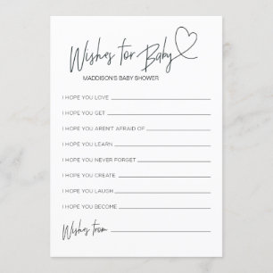 baby shower wenst Baby spelkaart Kaart