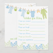 Baby shower wenst voor Baby spel Kaart (Voorkant / Achterkant)