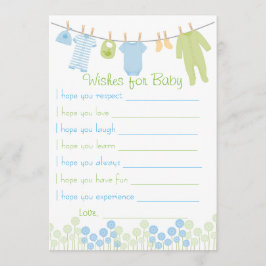 Baby shower wenst voor Baby spel Kaart