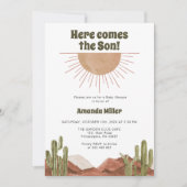 Baby shower western thema save the date (Voorkant)