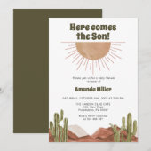 Baby shower western thema save the date (Voorkant / Achterkant)