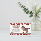 Baby shower westerne paarden informatiekaartje (Staand voorkant)