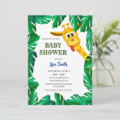 Baby shower Whimsical Giraffe Safari Kaart (Staand voorkant)