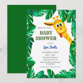 Baby shower Whimsical Giraffe Safari Kaart (Voorkant / Achterkant)