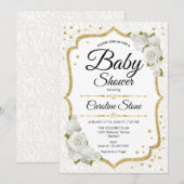 Baby shower - White Gold Kaart (Voorkant / Achterkant)