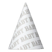 Baby shower White Pack van 12 Petten van papierpar Feesthoedjes (Voorkant)