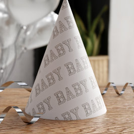 Baby shower White Pack van 12 Petten van papierpar Feesthoedjes