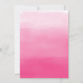 Baby shower White String Lights Pink Ombre Kaart (Achterkant)