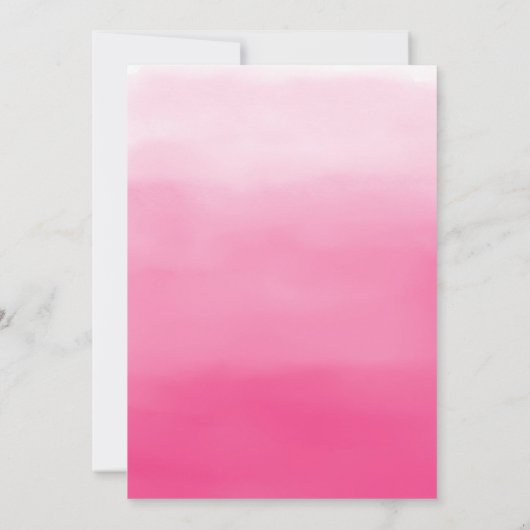 Baby shower White String Lights Pink Ombre Kaart (Achterkant)