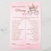  Baby shower Wie kent mama het beste? Flyer (Voorkant)