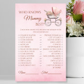  Baby shower Wie kent mama het beste? Flyer