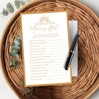 Baby shower Wie Weet Mama Beste Spel Zonneschijn