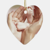 Baby shower Wieg Nursery Verwacht moedermoeder Keramisch Ornament (Rechts)