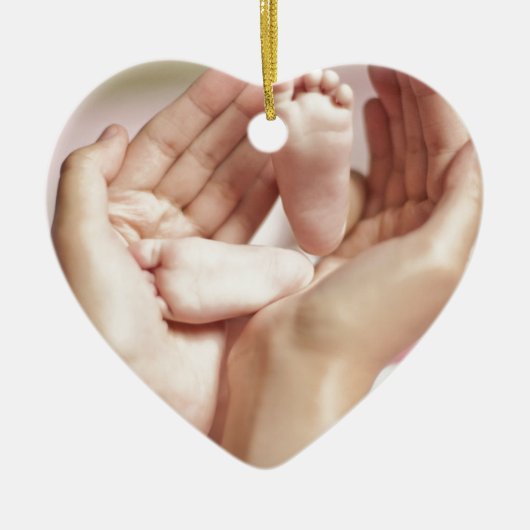 Baby shower Wieg Nursery Verwacht moedermoeder Keramisch Ornament (Voorkant)