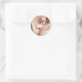 Baby shower Wieg Nursery Verwacht moedermoeder Ronde Sticker (Tas)