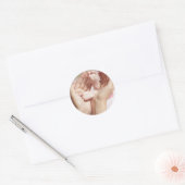 Baby shower Wieg Nursery Verwacht moedermoeder Ronde Sticker (Envelop)