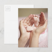 Baby shower Wieg Nursery Verwacht moedermoeder Uitnodiging Briefkaart (Voorkant / Achterkant)