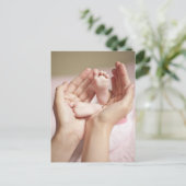 Baby shower Wieg Nursery Verwacht moedermoeder Uitnodiging Briefkaart (Staand voorkant)