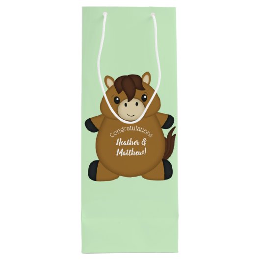 Baby shower wijn cadeautas (Achterkant)