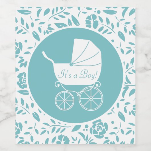  Baby shower Wijn Etiket (Enkel label)