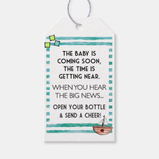 Baby shower Wijn Label Cadeaulabel