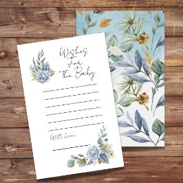 Baby shower wil Dusty Blue Flower Greenery