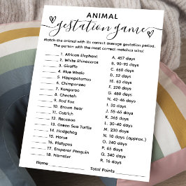 Baby shower wild Dierdracht Kaart