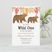 Baby shower Wild One Beer Party Kaart (Staand voorkant)