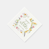 Baby shower Wildbloemen, aangepast Servet (Hoek)