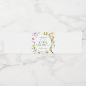 Baby shower Wildbloemen, aangepast Waterfles Etiket (Enkel label)