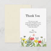 Baby shower wilde bloem bedankkaart (Voorkant / Achterkant)