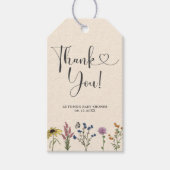  Baby shower Wilde bloem Dank u Label Cadeaulabel (Voorkant)