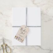 Baby shower Wilde bloem Dank u Label Cadeaulabel (Met Touw)