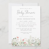 Baby shower Wilde bloem Kaart (Voorkant)
