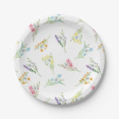 Baby shower Wilde bloem Papieren Bordje (Voorkant)