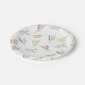 Baby shower Wilde bloem Papieren Bordje (Gekanteld)