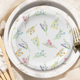 Baby shower Wilde bloem Papieren Bordje
