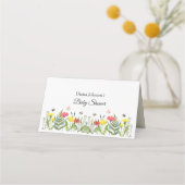Baby shower wilde bloem plaatskaartje (Voorkant)