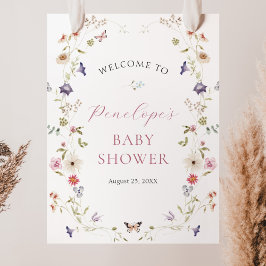 Baby shower Wilde bloem Poster