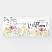 Baby shower Wilde bloem Spandoek (Horizontaal)