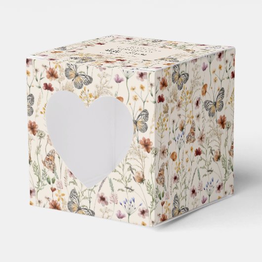 Baby Shower Wilde Bloemen Bedankdoosjes (Voorkant Zijde)