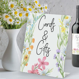 Baby shower Wildflower Meadow Kaarten en geschenke Reclamebord Met Voetstuk
