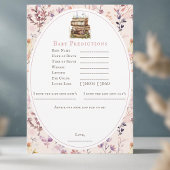 Baby shower wildflower spelkaart voorspelling advi kaart