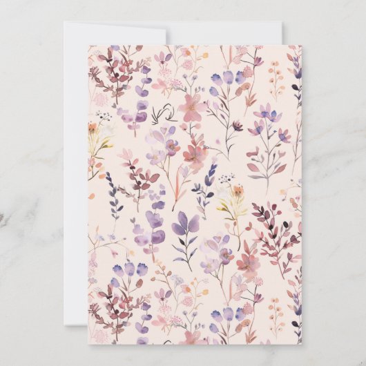 Baby shower wildflower spelkaart voorspelling advi kaart (Achterkant)