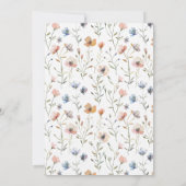 Baby shower wildflower wildcard voorspelling advie kaart (Achterkant)