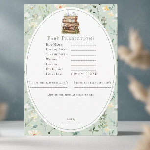 Baby shower wildflower wildcard voorspelling advie kaart