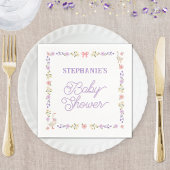 Baby shower Wildflowers Ganzen gepersonaliseerd Servet