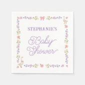Baby shower Wildflowers Ganzen gepersonaliseerd Servet (Voorkant)