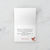 Baby Shower Winter Bedankkaart (Binnen)