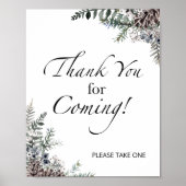 Baby shower winter - Hartelijk dank voor het komen Poster (Voorkant)